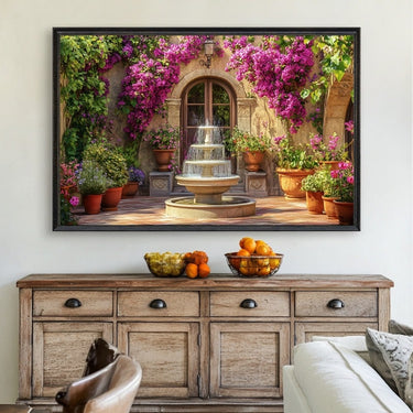 Tableau Bougainvilliers et Fontaines en Provence